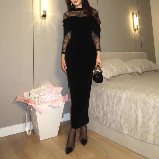 Women's Veet Shawl Slim Fit Long Dress