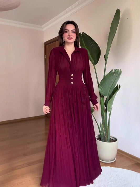 Women's Elegant Noble Long Sleeve For Temperament Dress